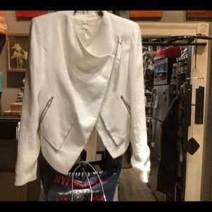 Cropped helmet Lang jacket